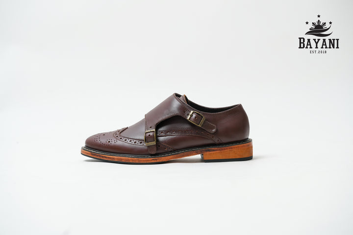Mabini Double Monk Wingtip Walnut Brown