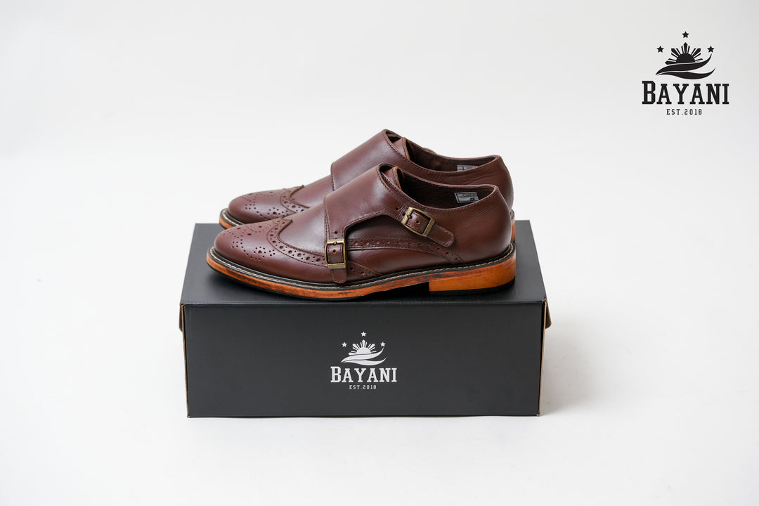 Mabini Double Monk Wingtip Walnut Brown