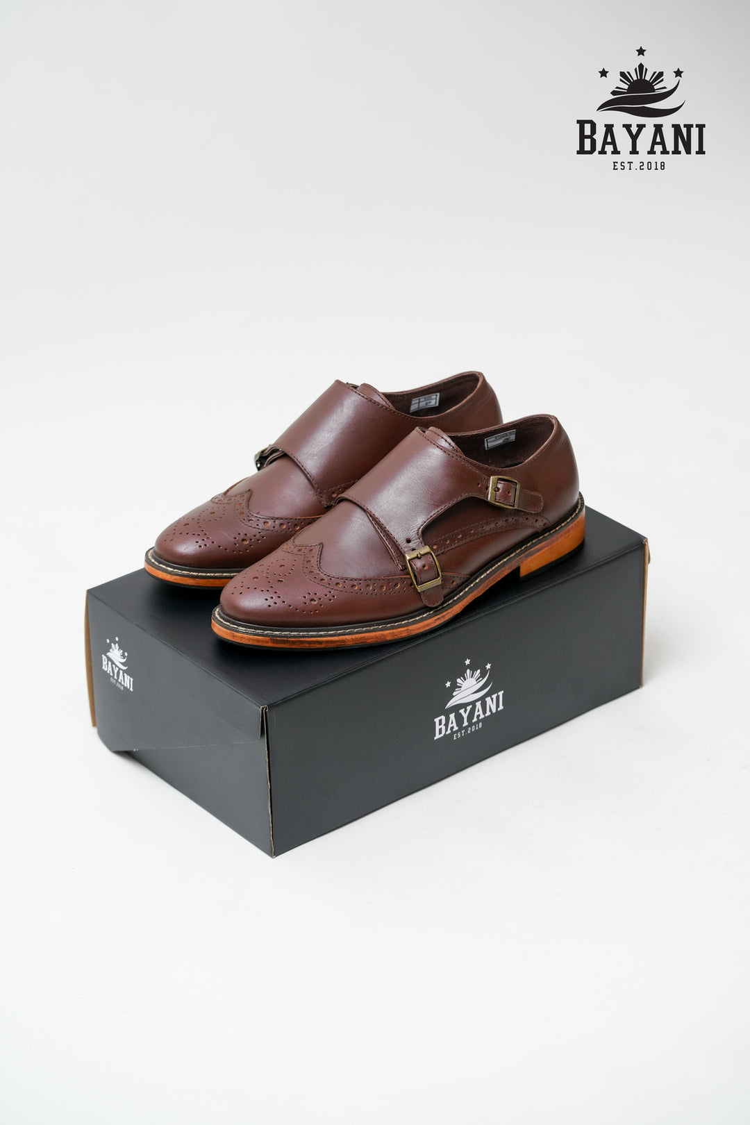 Mabini Double Monk Wingtip Walnut Brown