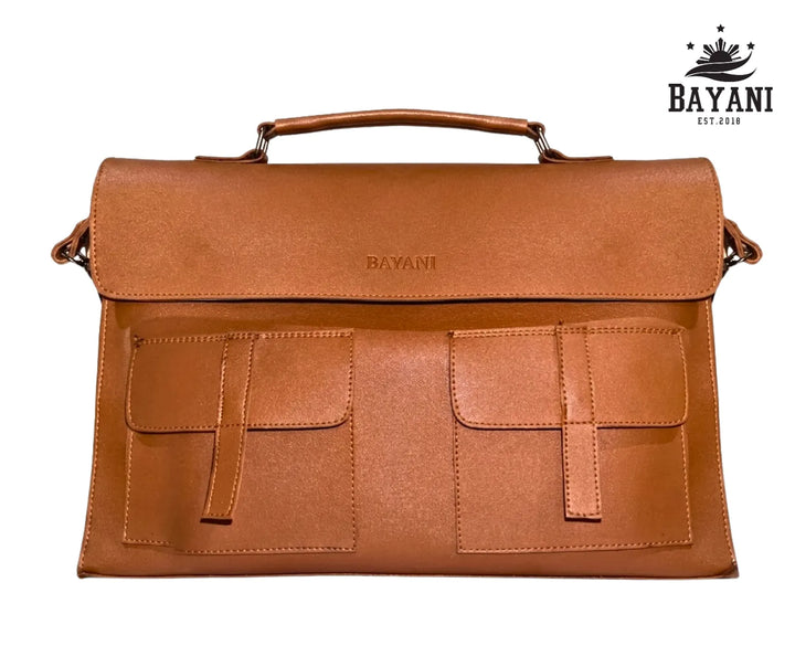 Tan laptop bag
