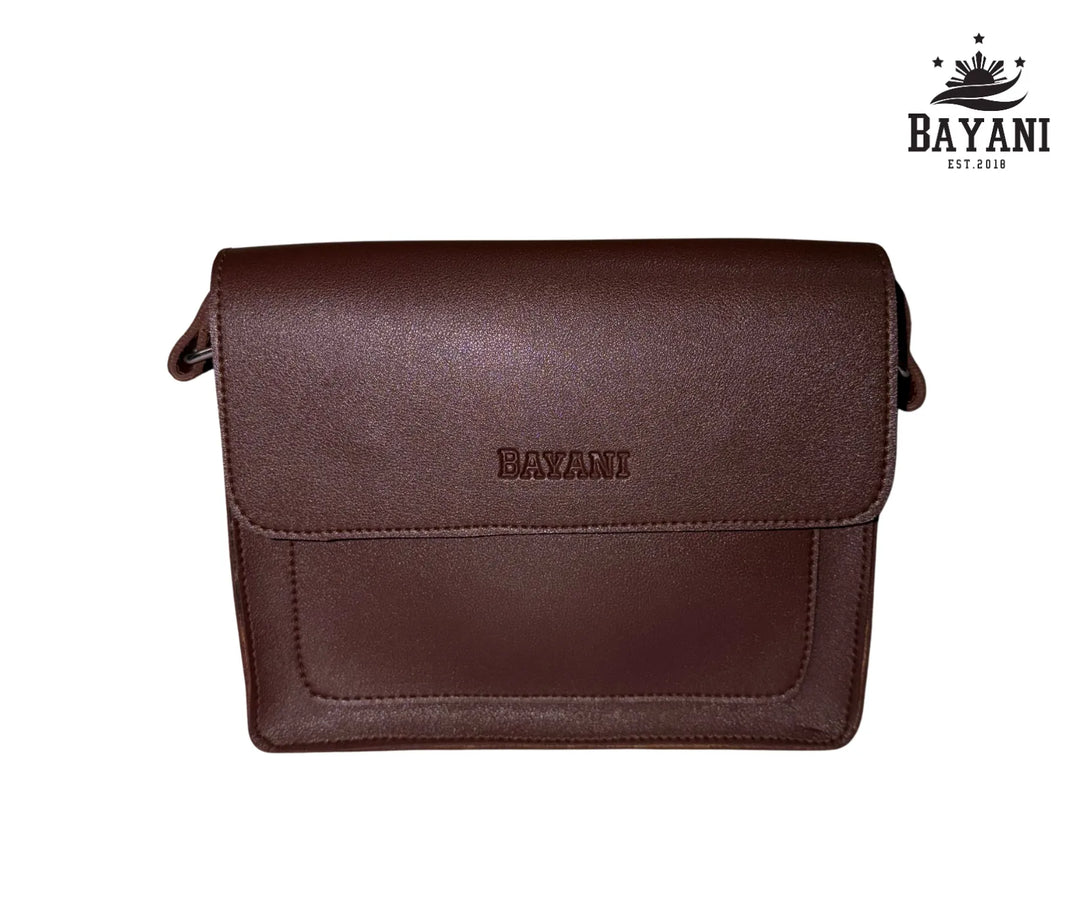 Brown leather bag with &
